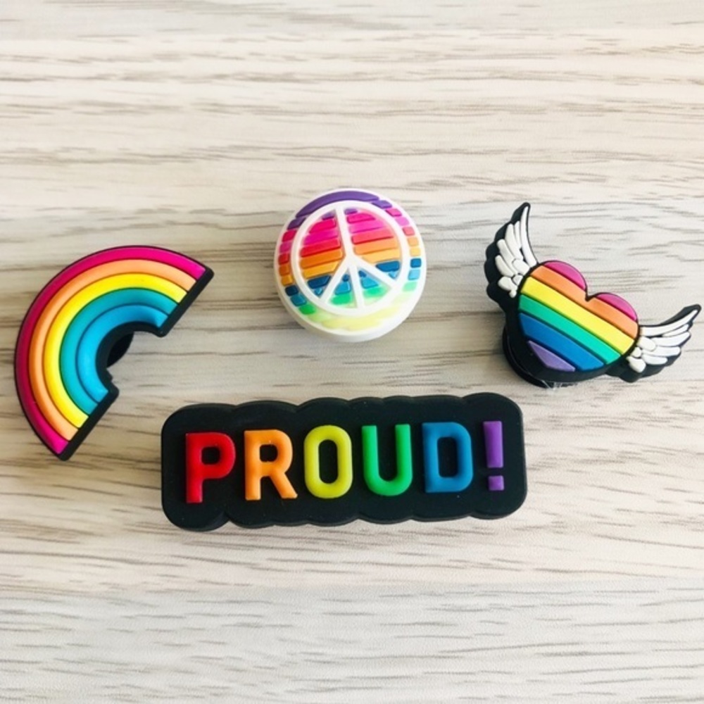 Crocs Jibbitz Rainbow Pride Shoe Charms [Price Firm]